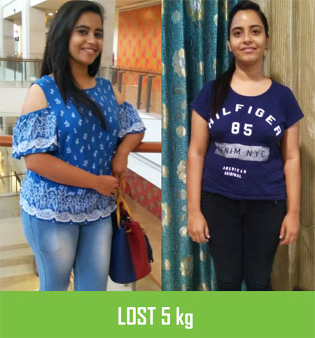Himanshi lost 5kgs weight